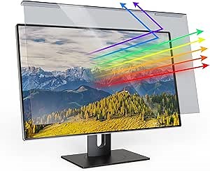 Hanging Blue Light Screen Protector for 20, 21.5, 21.6, 22 Inch Monitor | Filters Blue Light & 99% UV |9H Acrylic, Bubble-Free | Fits 16:9 Widescreen (19.3 × 12.5 inch)