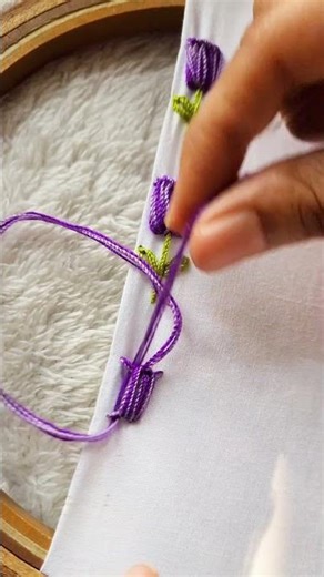 So much pretty flower embroidery 🤩 / Easy embroidery / handmade / basic stitch #loopstitch