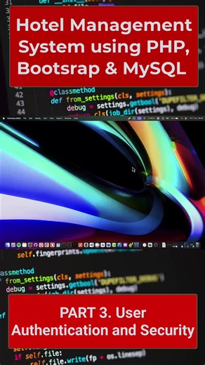 PART 3: Take your HotelPro project to the next level! 🚀 Learn User Authentication and Security in this step-by-step tutorial using HTML, PHP, and Bootstrap CSS. Watch in Full-HD for a seamless learning experience! 💻 #Laravel #programming #PHP #WebDevelopment #CodingTips #HotelProTutorials