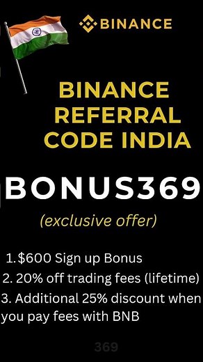 #shorts Binance Referral Code India