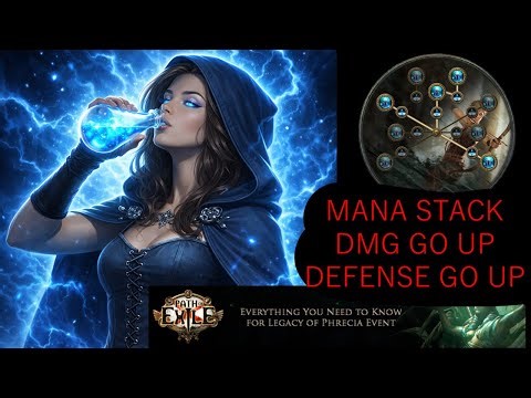 POE 3M+ DPS MANA STACKER: Kinetic Blast of Clustering League Starter (POE Phrecia // Keepers League)