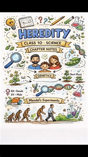 🧬Heredity made EASY & FUN! No boring theory❌clear concepts & exam-ready notes 🎨✏️ #boardexam