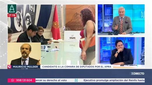 Mauricio Mulder, candidato a diputado por el Apra, denuncia un "presunto golpe de Estado interno" tras acusación de que candidatos electos en primarias quedaron fuera de listas oficiales: "Están engañando a los militantes y al JNE [...] Valderrama no sabe los estatutos" Mantente informado en la WEB ► https://bit.ly/webcanaln | Canal N