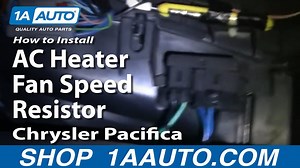 How to Replace Blower Motor Module 2004-08 Chrysler Pacifica