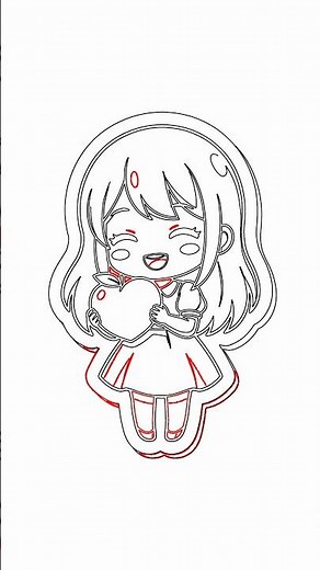 Easy Chibi Girl with Peach! Step-by-Step for Beginners with Chillify