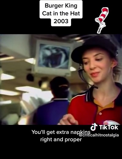Vintage Burger King Cat in the Hat Ornament Commercial 2003