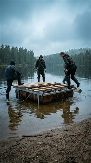 We Built a Floating Cabin in the Middle of a Lake.
