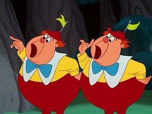 Alice in Wonderland reversed in Walrus and Carpenter