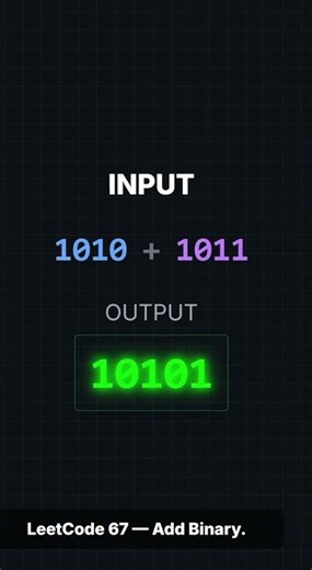 You’re Doing Binary WRONG 😳 (LeetCode 67) #Shorts