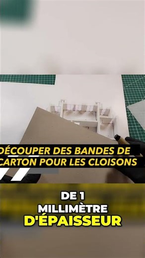Construire Cloisons: Tutoriel Facile avec Carton (3 mètres) #shorts