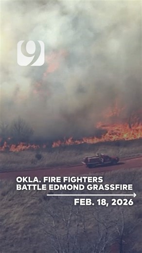 Okla. fire fighters battle Edmond fire. The fire danger continues into Wednesday, with Oklahoma fire crews out across the state to control grass fires that have popped up near and around the metro. Bob Mills SlyNews9 is out and gathering images of the extent of the damage, and where other fires could show up next. Get live updates here: https://bit.ly/FebWildfireUpdatesKW #wildfire #oklahoma #news9 #fire #okc | KWTV - NEWS 9