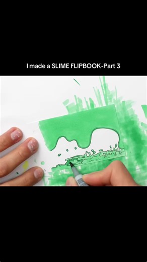 I made a SLIME FLIPBOOK-Part 3 #flipbook #slime #handmade