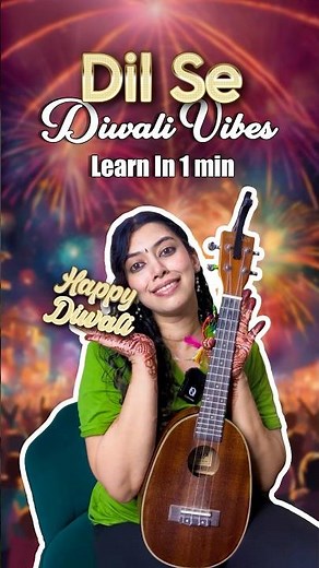 Happy Diwali 🪔 | Diwali Songs On Ukulele 🥰🥰🥰| #shorts #tutorial