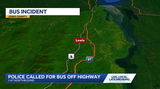 New York State Police respond to crash involving Adirondack Trailways bus; no injuries reported