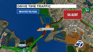 1 lane of westbound Hwy 84 on Dumbarton Bridge to remain closed due to repairs after big-rig fire