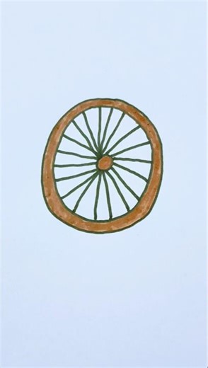wheel 🛞 creative drawing ideas #drawing #art #kidsart #funny #trending