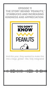 2.5K views · 504 reactions | Did you know that Peanuts and Starbucks are collaborating on a project about kindness? Learn more about this initiative on the “You Don’t Know Peanuts” podcast. | Snoopy | Facebook