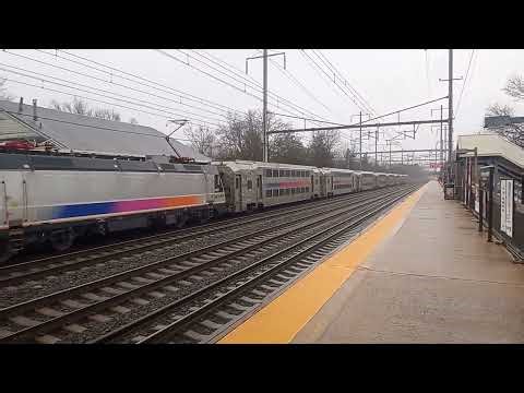 NJ Transit Train 3849 & Acela Express 2163 With New Alstom Avelia Liberty at Princeton Junction