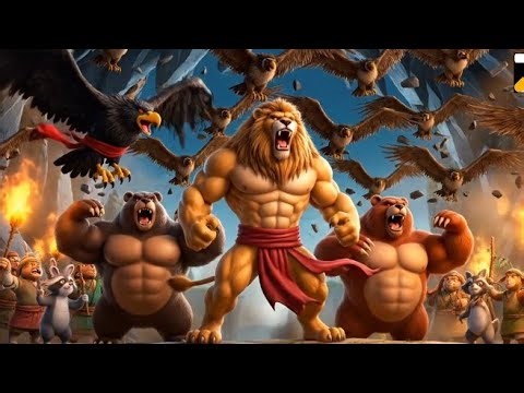 How Lion Saved Animals From Vultures ? Moral Story For Kids | English Cartoon for Kids | Animation |