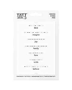 Temporary Morse Code Tattoo Set: Express Yourself with Words of Inspiration and Meaning