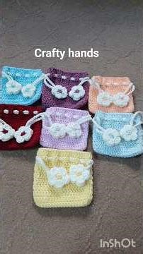mini drawstring pouch#crochet #handmade #viralshort#diy #colourfulcrochet #crochetpouch#craftygands