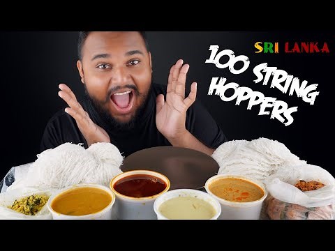 string hoppers idiyappam chicken curry egg curry dhal curry kiri hodi | sri lankan food | chama