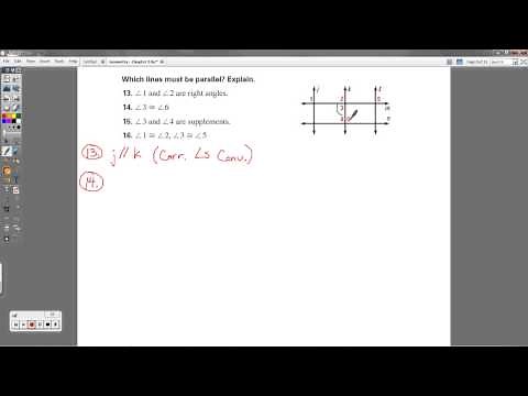 Geometry - Chapter 3 Review (Perpendicular and Parallel Lines)