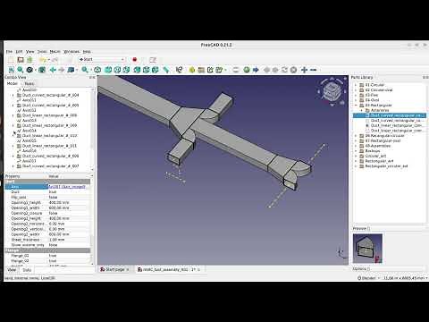 HVAC - Ducts assembly - FreeCAD Library