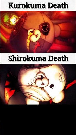 Kurokuma vs Shirokuma Death 🧸 #danganronpa #kurokuma #shirokuma #viral