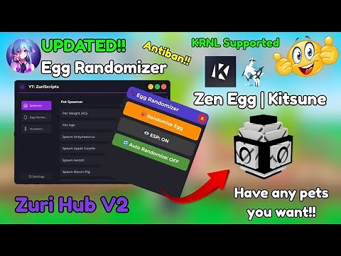 [🧚‍♀️] NEW UPDATE!! Grow a Garden Egg Randomizer Script Showcase 😎 | KEYLESS | Zuri Hub V2