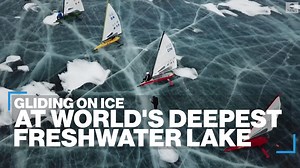 22K views · 37 reactions | GLIDING ON ICE: Ice yachters brave the Siberian cold to glide across the world's deepest frozen lake in Irkutsk, Russia. https://abcn.ws/3g9a46e | ABC News | Facebook