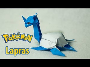 How to Make a 2-Color Lapras with ONE Sheet of Paper! (No Glue/Cuts) - Origami Pokémon