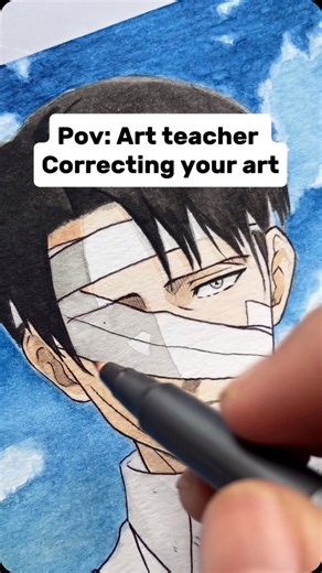 Jack Art on Instagram: "Pov art teacher correcting your art #anime #art #drawing #paintings #levi #titan #artist #jackart"