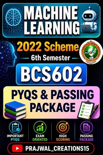 BCS602 VTU Important Questions & Papers 🔥 #vtu #BCS602 #machinelearning #vtupapers #vtuexams #2026