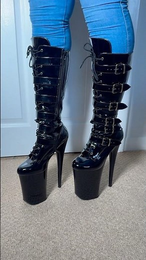 Introducing my 9inch Knee High Pleaser Boots!🖤👢 #boots #kneehighboots #shoes #fashion #fyp #heels