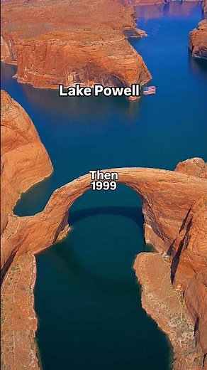 Lake Powell Before vs After #lakepowell#arizonanature #utahlandscapes#waterlevelhistory#viral