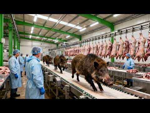 Inside the World’s Largest Wild Boar Mega Farm: From Breeding to Premium Meat Processing