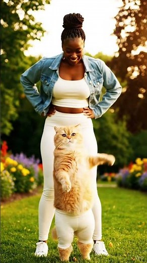 The Cat Who Wears Leggings Better Than Her Owner! #shorts #cute #funny #cat #leggings