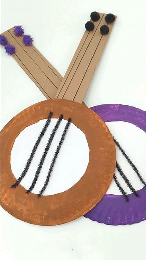 Paper Plate Banjo Craft for Kids #kidscraft #blackhistorymonth #artsandcrafts #easycraft