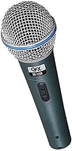 QFX Instrument Dynamic Microphone, XLR Connector (M-158), Black
