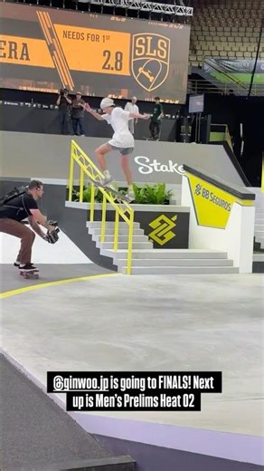 Ginwoo’s best trick in sls #skateboarding