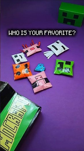 Minecraft Mystery Box: Opening Homemade Squishies!