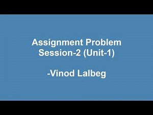 Assignment Problem - Using Hungarian Method