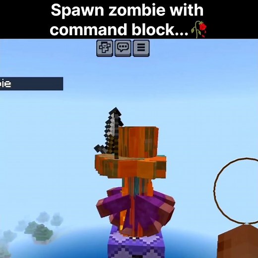 How to spawn zombie with command block...🌹