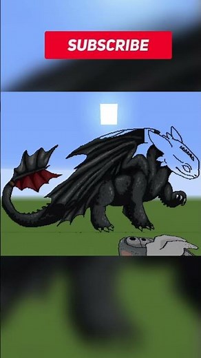 Toothless (How to Train Your Dragon) - Minecraft Pixelart Short