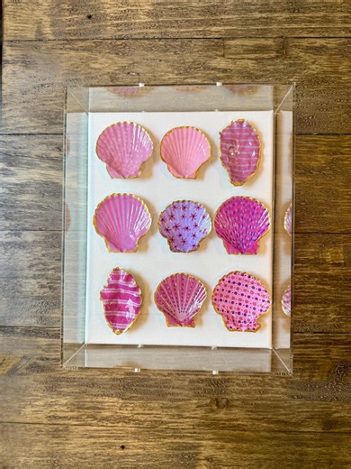 Hand Painted Shells-replica of Sold Piece|acrylic Shadowbox|coastal Art| Ocean-inspired Decor| Beach House Art|gifts| Dover Designs Original - Etsy