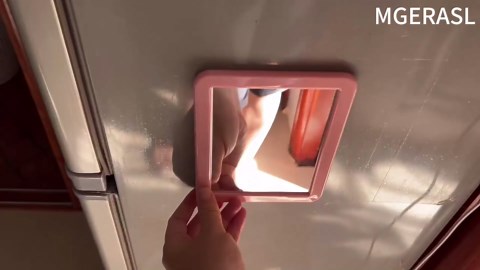 Magnetic Locker Mirror, 5"x7", Small Rectangular Mirror for The Back of Locker Doors, Suitable for School lockers, Work lockers, Home refrigerators, Magnetic whiteboards, Locker Accessories (White)