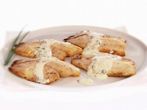 Broiled Tilapia with Mustard-Chive Sauce