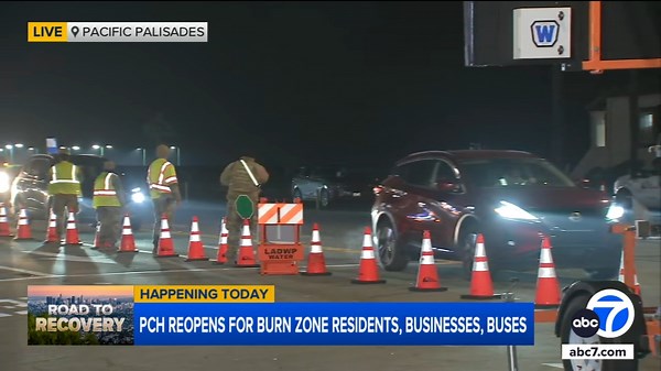 PCH reopens to Malibu residents Palisade Fire burn zone