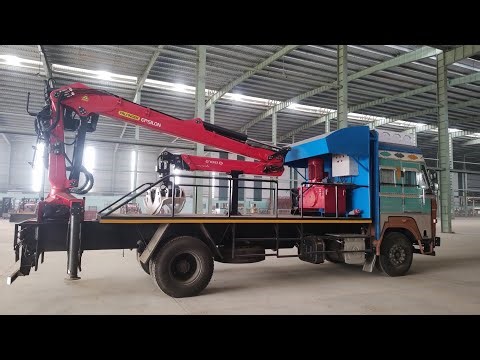 Palfinger truck mounted crane epsilon machine installation work done ✅